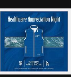 4/2/24 Dodgers Nurses Night Healthcare SGA Jacket VEST! SIze XL