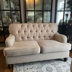 Home Elegance Natural Tufted Loveseat 