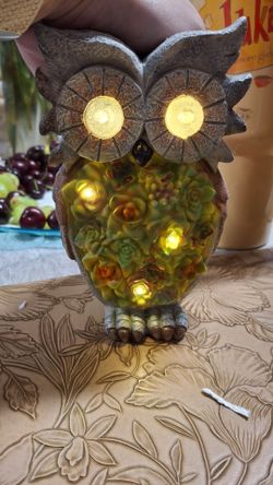 Small Solar resin owl