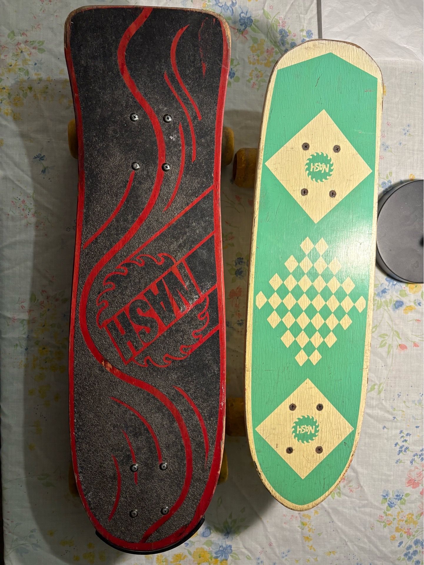 Lot of 2 vintage Nash skateboards