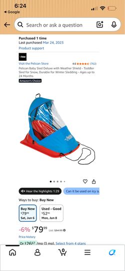 Pelican enclosed snow sled