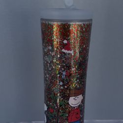 25oz Charlie Brown Christmas Snow Globe Tumbler