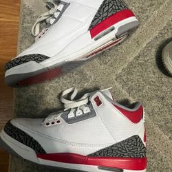 Jordan 3 Size 6y Fire Red