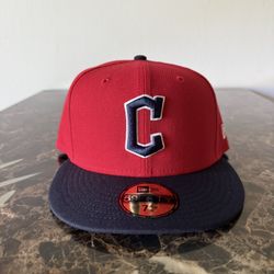 New Era Adult Cleveland Guardians Red  Fitted Hat