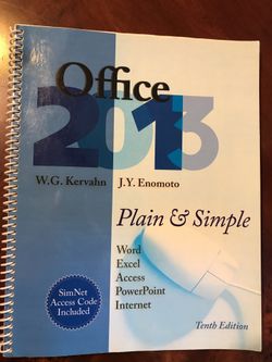 Office 2013 Plain & Simple 10th Edition Textbook