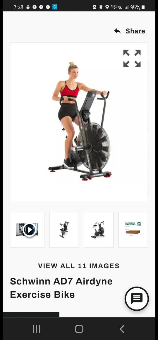 Stationary Bike - Schwinn Airdyne AD7