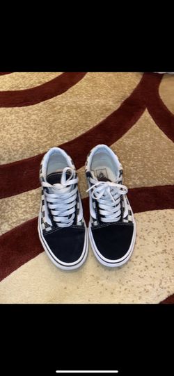 black and white checkered vans (size 4.5 in men and 6.0 in women)