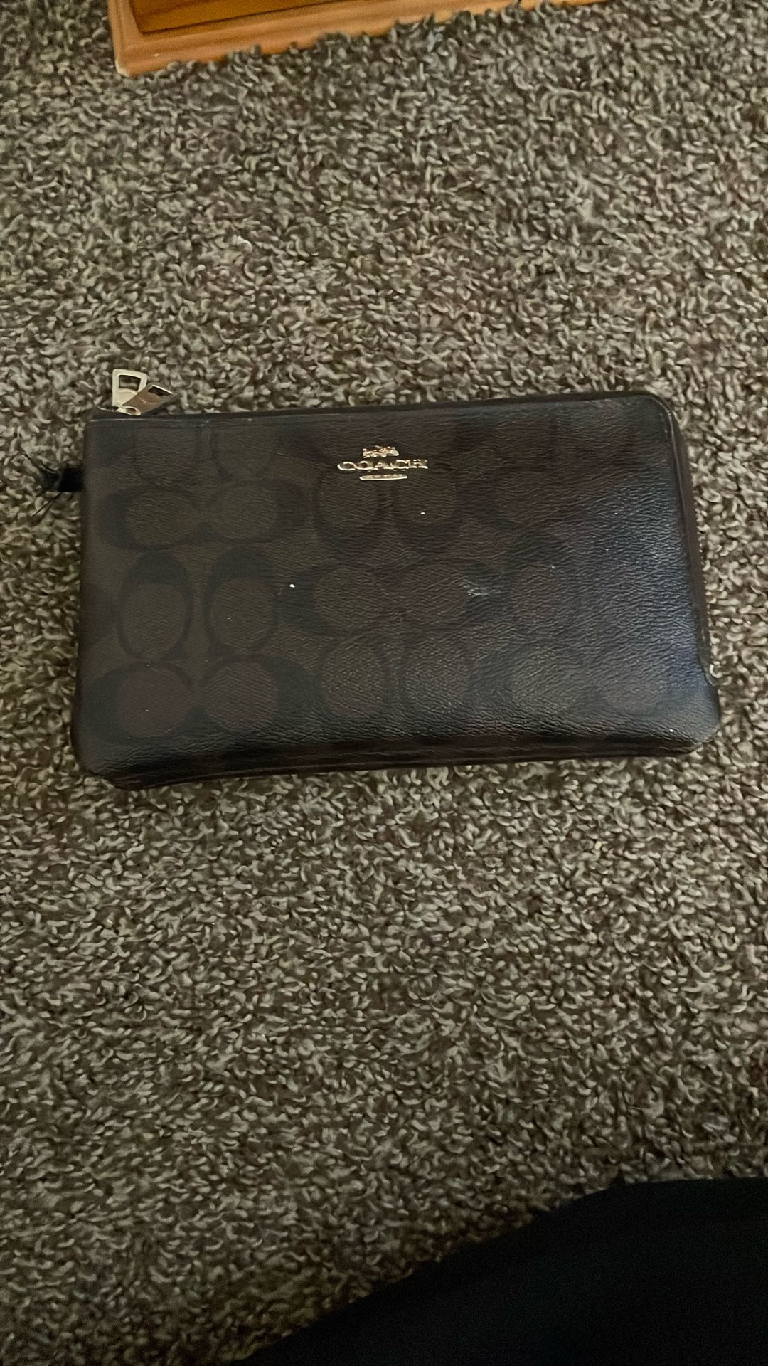 Coach Double Black/Brown Wristlet