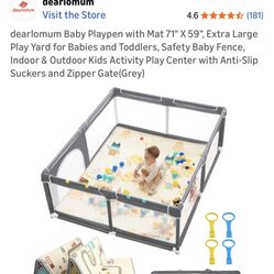 New 71x75 Play Pen With Mat