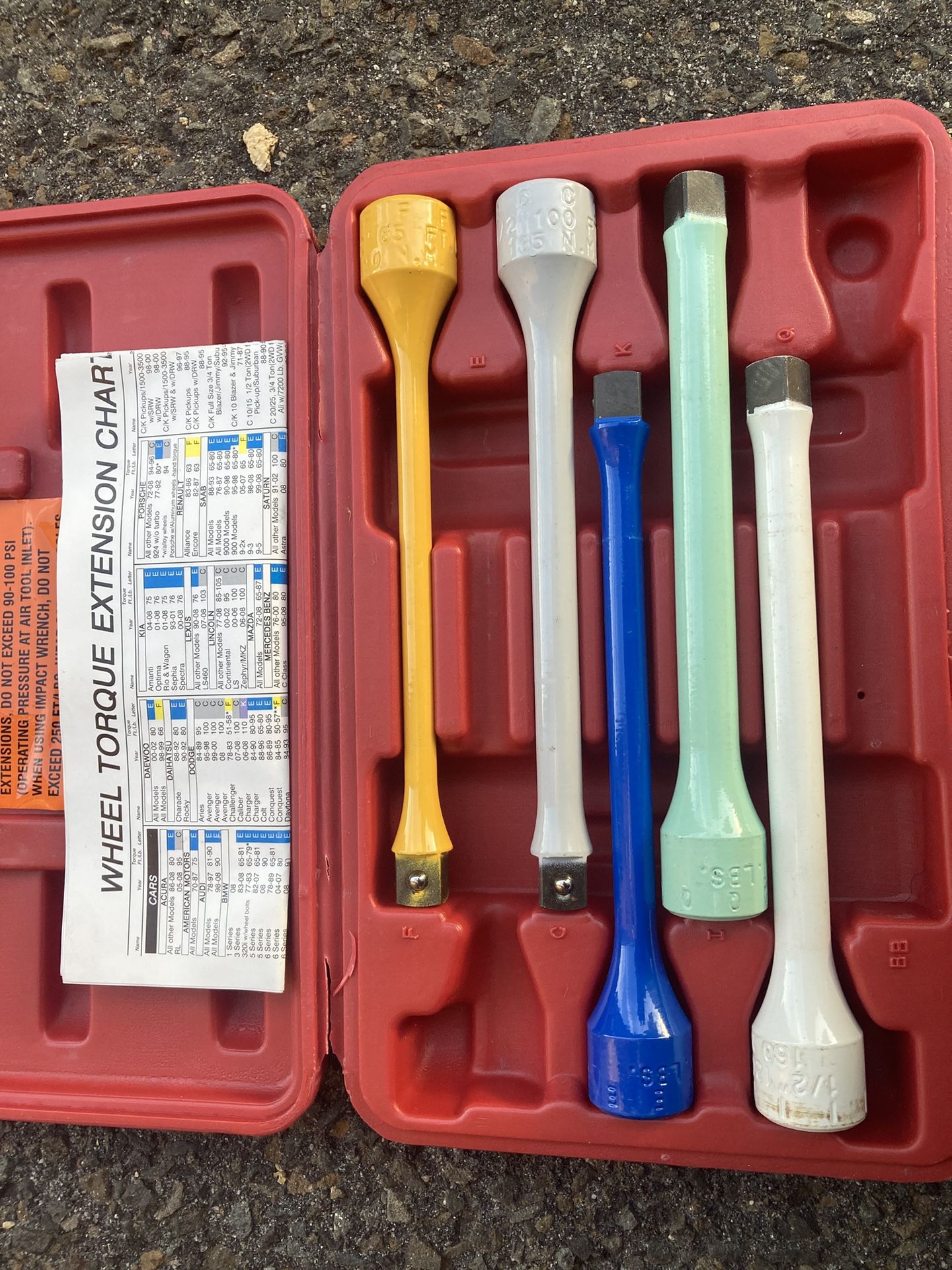 MAC Tools WTE1463 – 5 Pc Wheel Torque Extension Set – $300 Truck Price