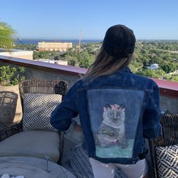 Levi’s Jean jacket with handmade painting