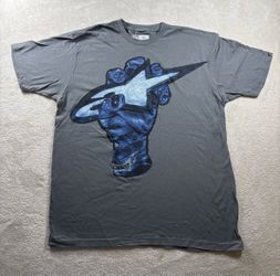 Vintage Y2K AlpineStars Mens XL Gray Graphic T Shirt Grunge Motorcross NEW 2000s