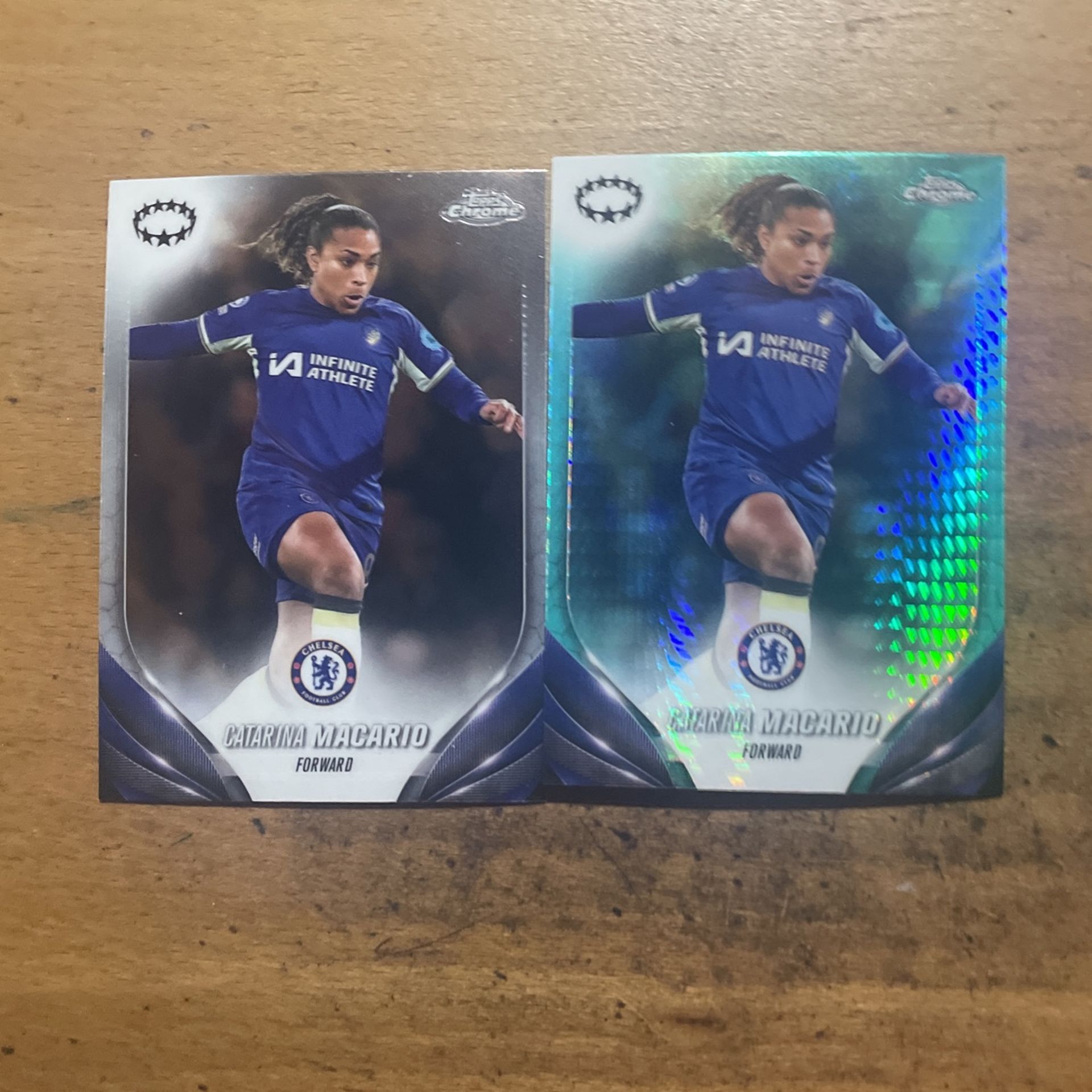 2024 TOPPS CHROME WOMENS FIFA CATARINA MACARIO 2 CARD LOT
