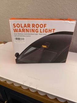 Solar LED Roof Warning Light Multicolor Wireless Remote Control Car Truck Strobe