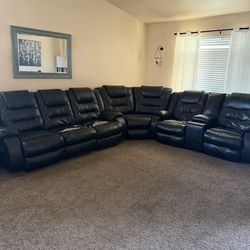 Brown couches