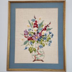 Vintage Floral Crewel