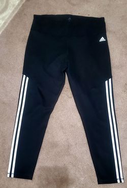 Adidas Women's Climalite 3-Stripe Active Tights Black Leggings Size XL DV3268