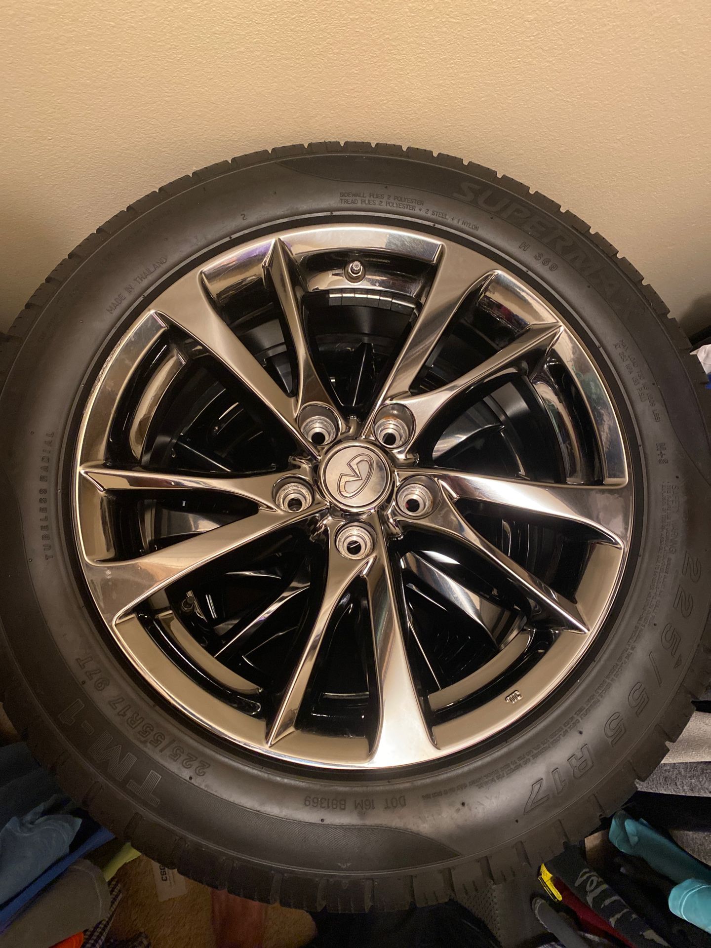 Infiniti wheel and tire