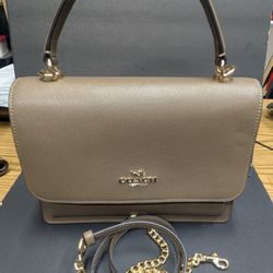 COACH Klare Top Handle Bag Gold/Taupe