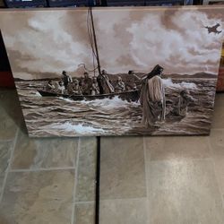 Canvas Print Of Biblical Passage. Large 26" X 36" size.