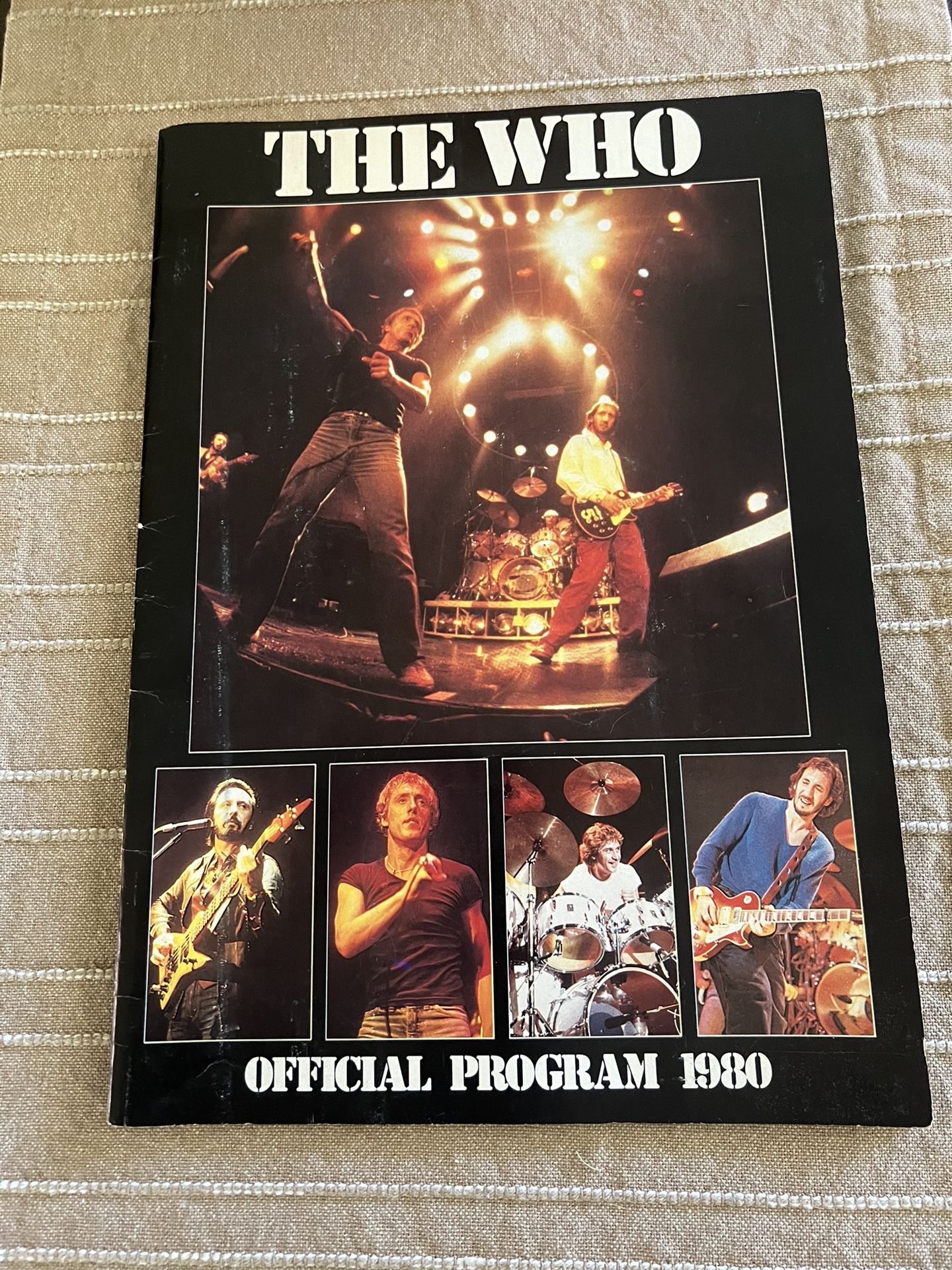 The Who 1980 Concert Program