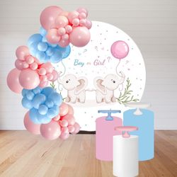 Elephant Gender Reveal Setup					