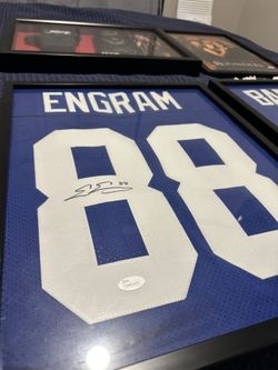 Evan Engram Framed Jersey Autographed