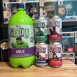 Marvel Funko Pops Sodas Lot