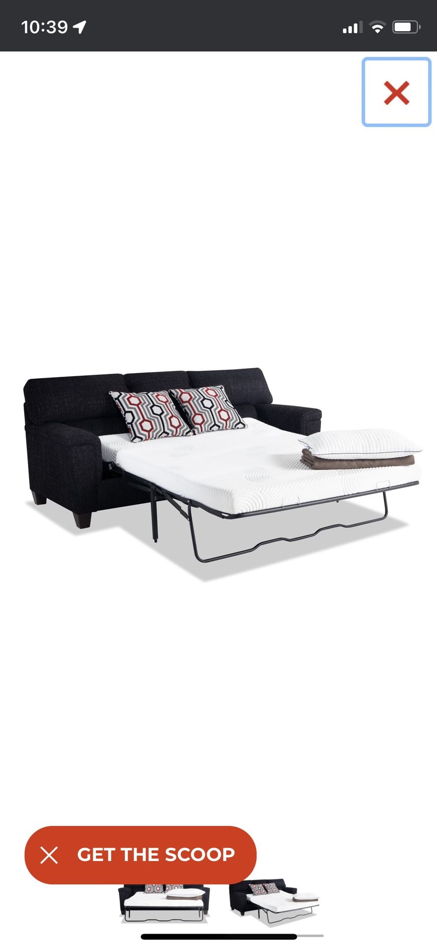 Calvin Onyx Bobs Discount Furniture Black Couch Pull Out Bed