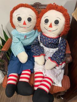 Raggedy Ann and Andy Large Dolls Handmade