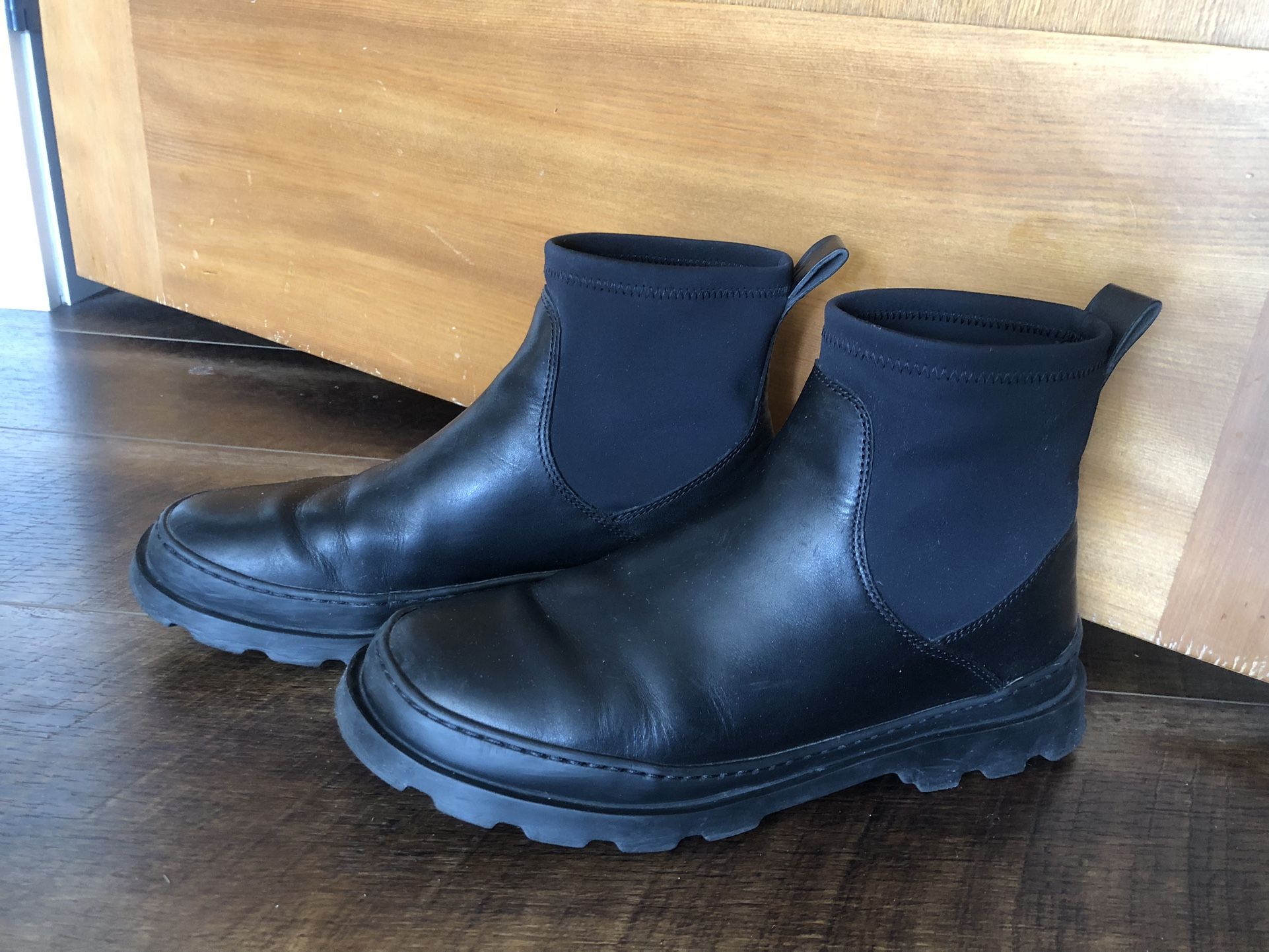 Camper Italian Leather Black Ankle Boots