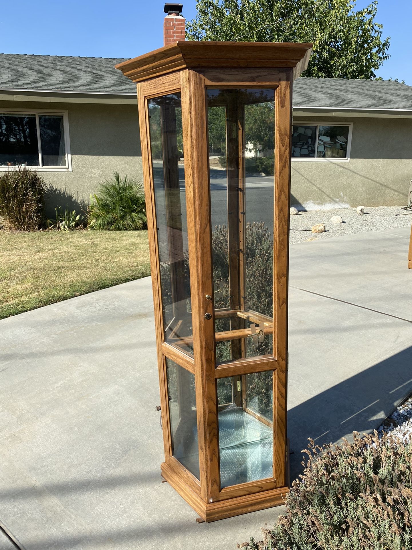 Oak Curio Case