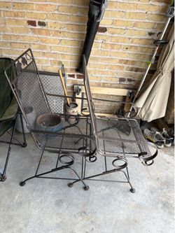 Briarwood Wrought Iron High Back Patio Chairs