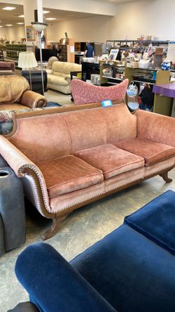 Wood Trimmed Sofa