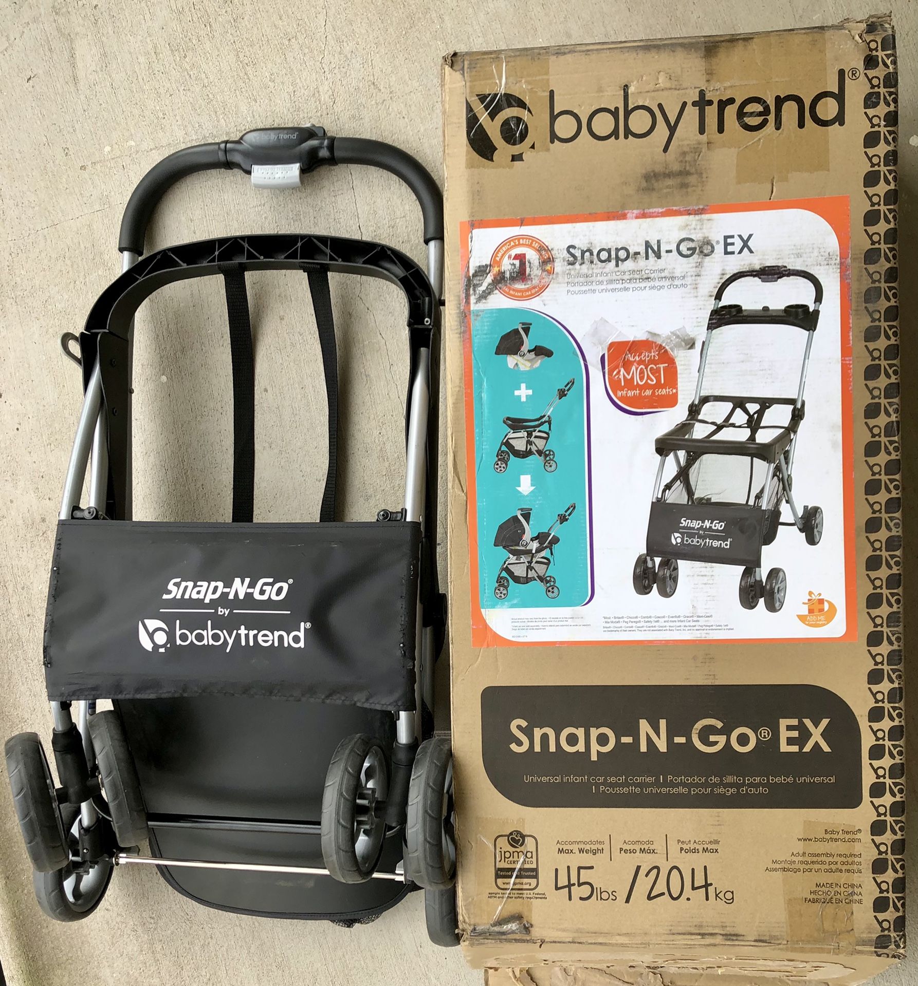 Baby Trend Snap-N-Go Universal Single car seat carrier/ stroller