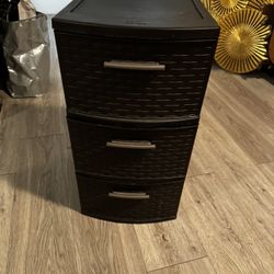 Brown Woven Plastic Storage Container