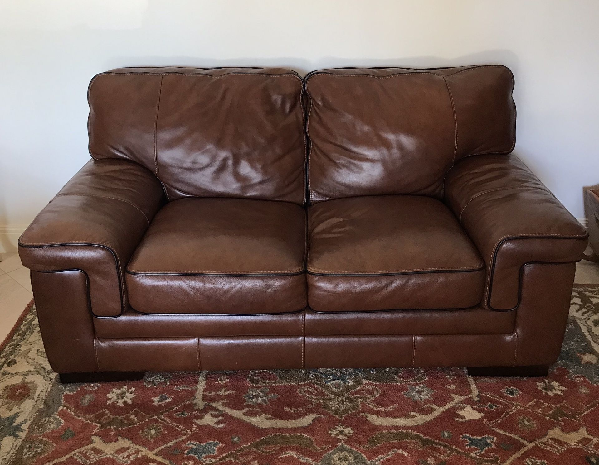 Myars 69” Leather Loveseats - SET OF TWO