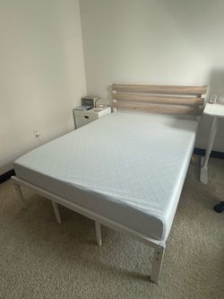 Full size bed frame and mattress / used, like new