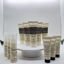 AVEDA HAIR CARE SAMPLE SET 14PCS DAMAGE REMEDY TEXTURE TONIC MASQUE