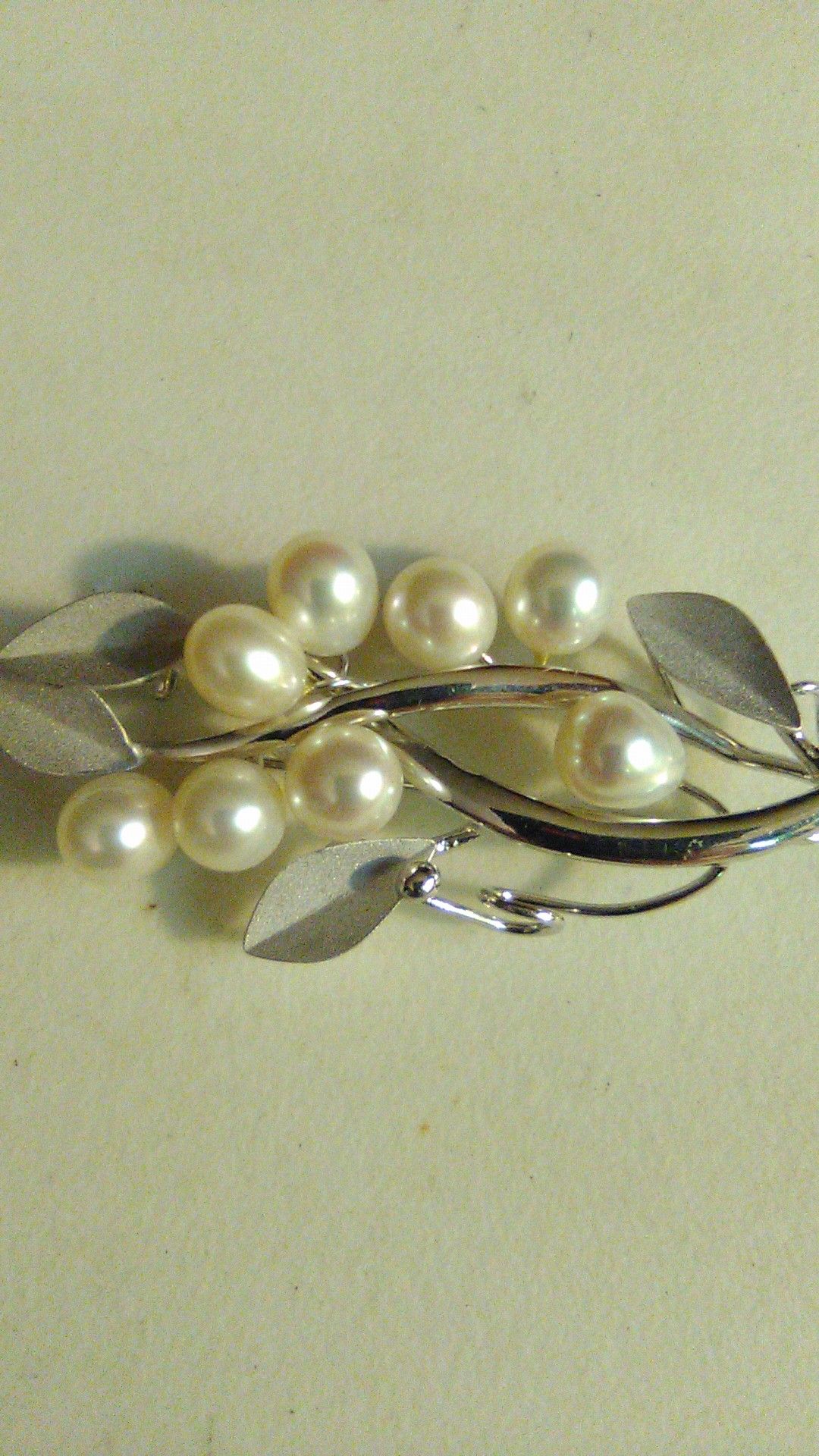 Pearl and Silver Pin