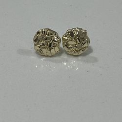 Gold plated Nugget Earrings 