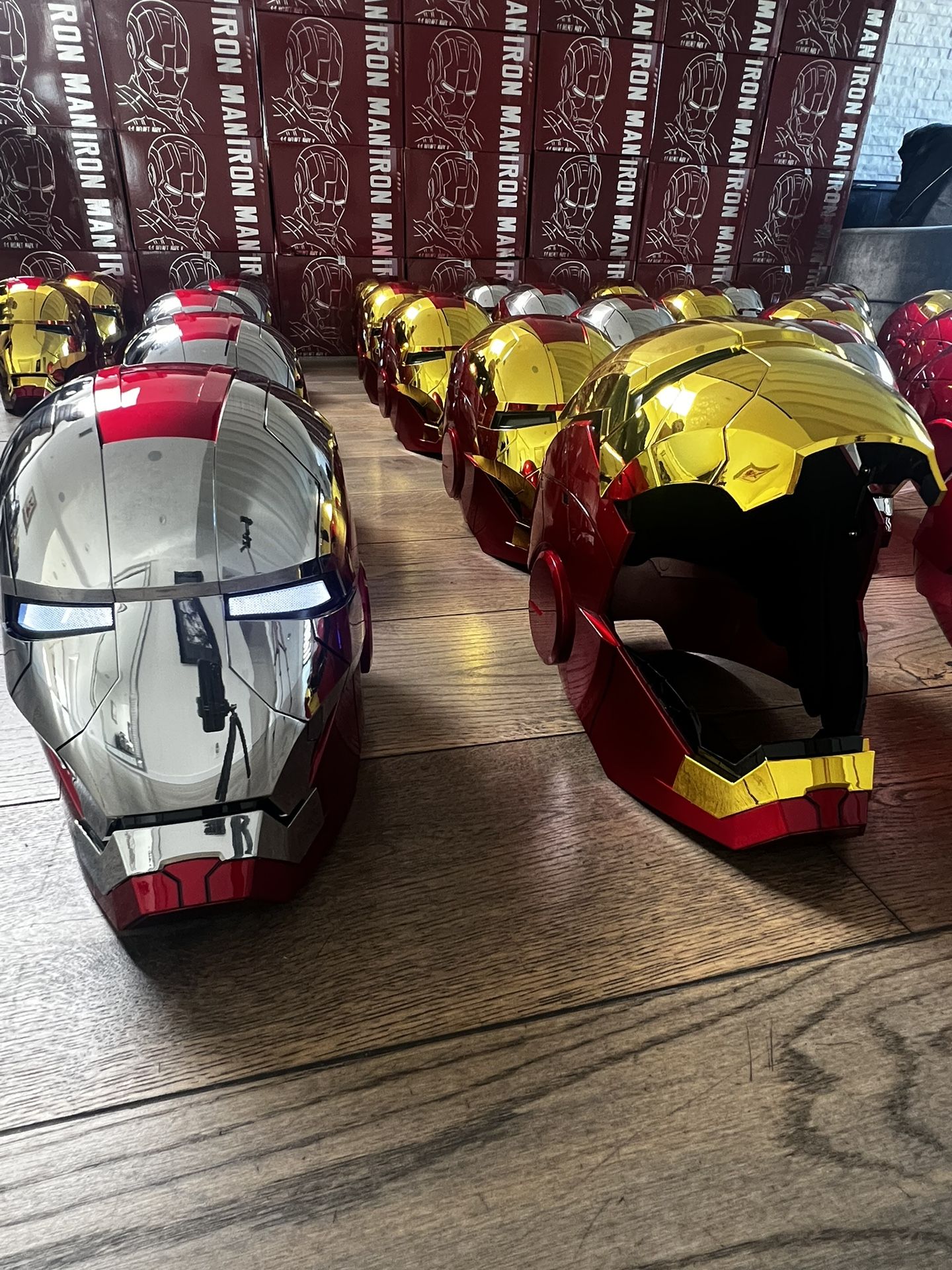 h tech iron man helmet Transform into Man! High quality technology!  Fronailo stopping piece that adds excitement to parties Voice Control Iron Man MK5