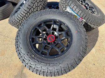 DELIVERY 17" Black Toyota 4Runner TRD Pro Style wheels Rims Falken AT3W 265/70/17 100%