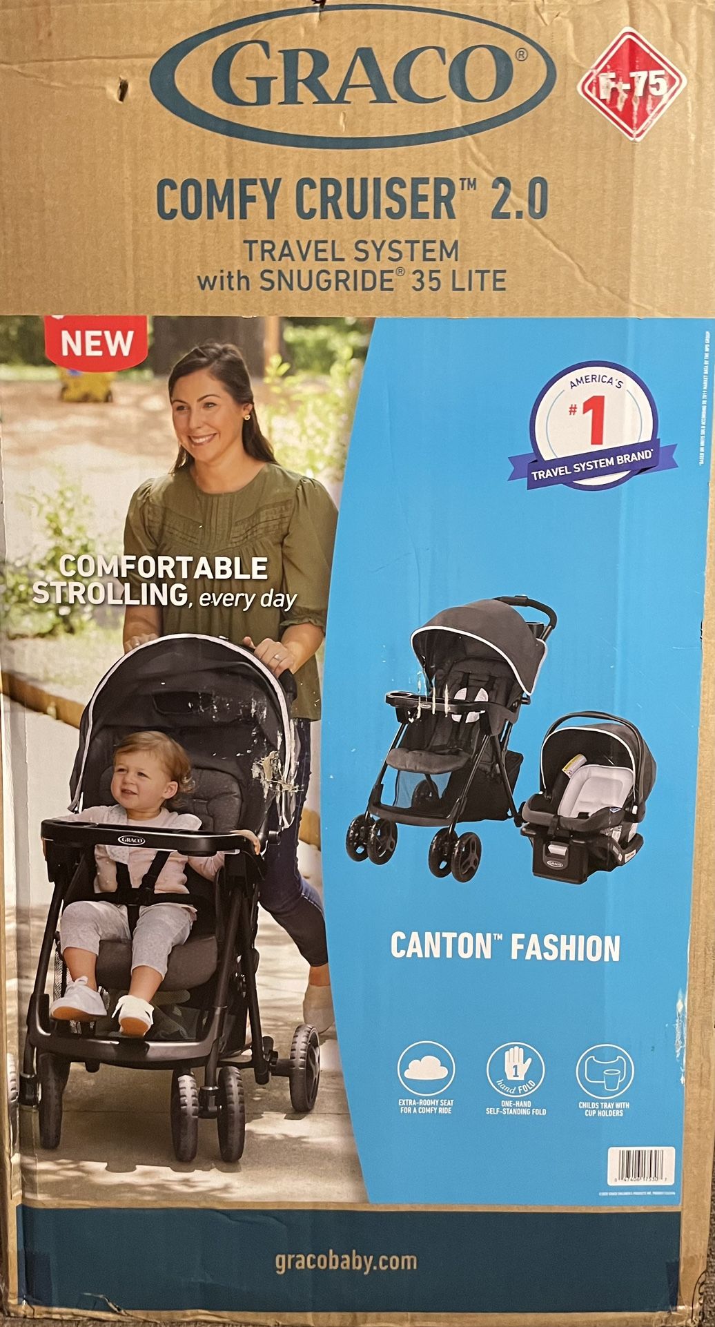 New Graco Comfy Cruiser Stroller & Car Seat Combo 