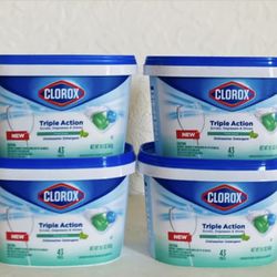 New!!!!! Clorox Clorox Triple Action Detergent 43 Pacs 