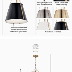 Kichler Etcher 2-Light Pendant Light 52710 (Black)