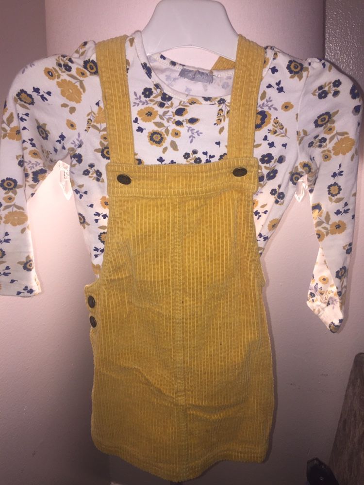 Mustard Yellow Girls Size 3t Dress Set 