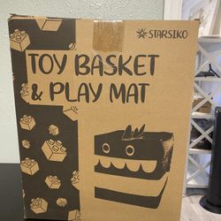 Xl Toy Basket And Mat - Monster Face