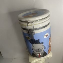 Cat People By Rivera Van Beers For Signature Tray Jar Canister 8”