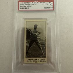 1916 m101-4 sporting news blank back Nap Lajoie PSA 6 - Pop 2 (only 13 ever graded by psa)